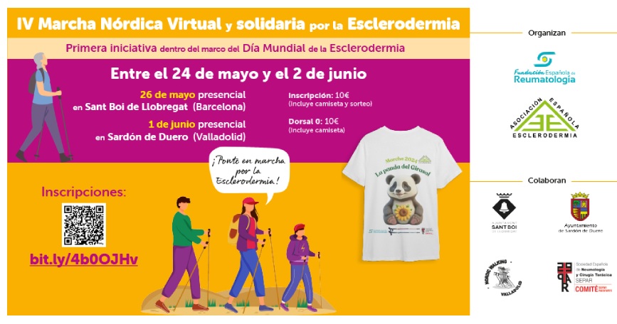 Imagen promocional IV Marcha Nórdica Virtual y Solidaria por la Esclerodermia