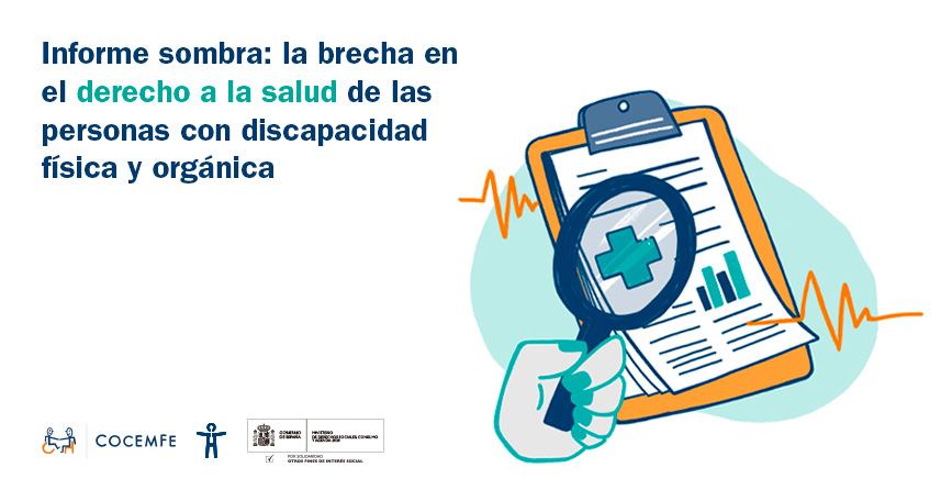 Ilustración del Informe Sombra sobre la salud de personas con discapacidad